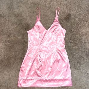 Short Satin Barbie dress. In a size Large